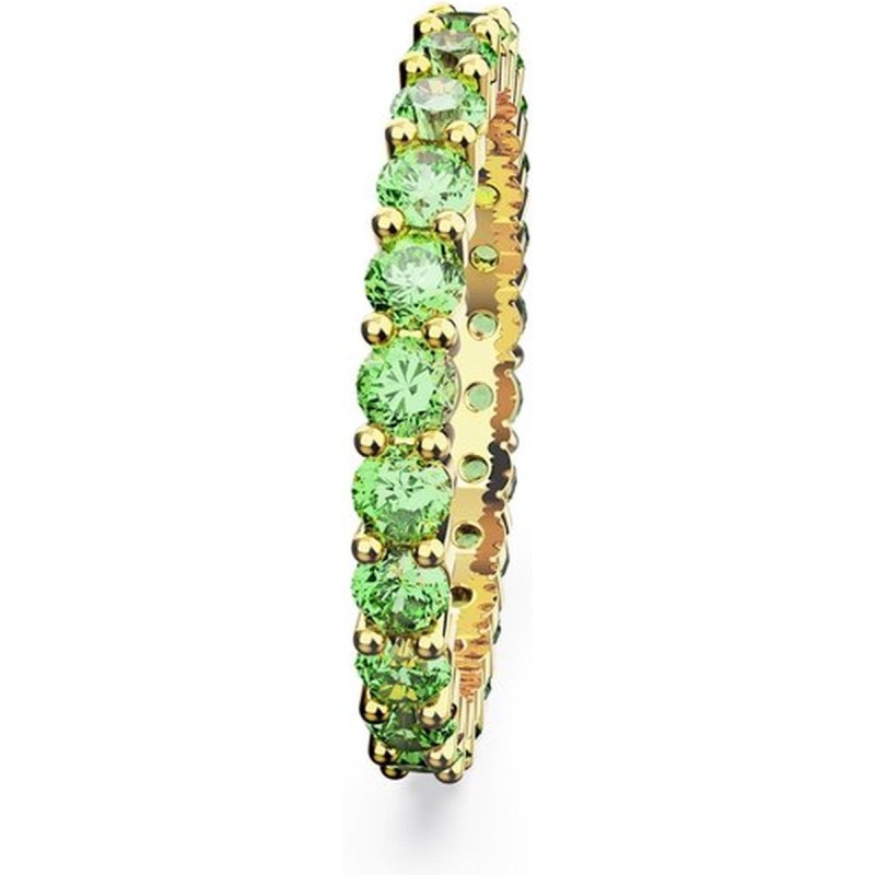 Bague Swarovski femme métal doré et cristaux vert collection Matrix