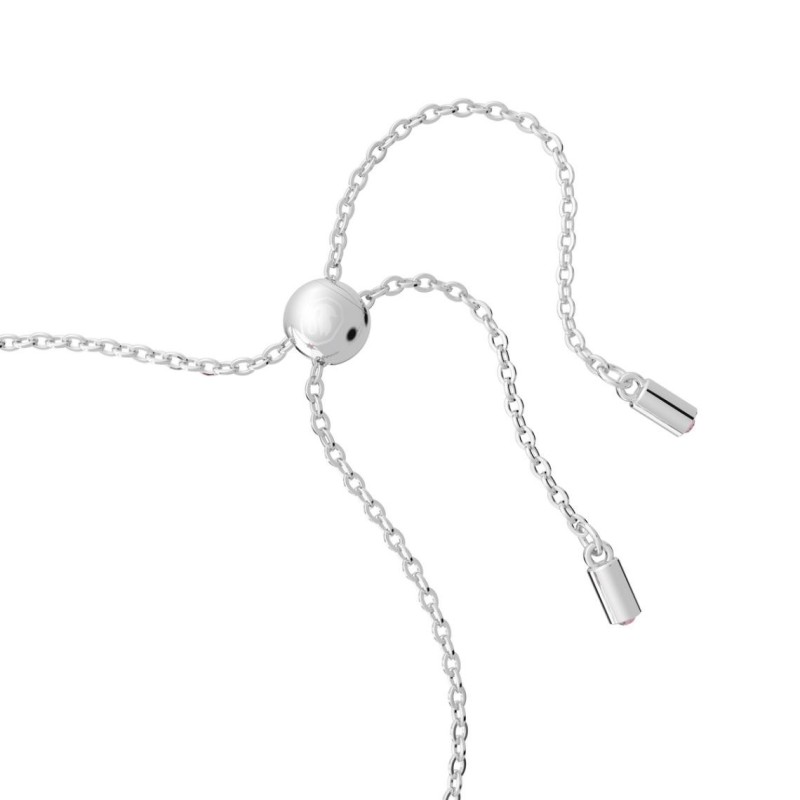 Bracelet fantaisie Swarovski femme métal argenté avec cristaux nuances de rose collection Gema