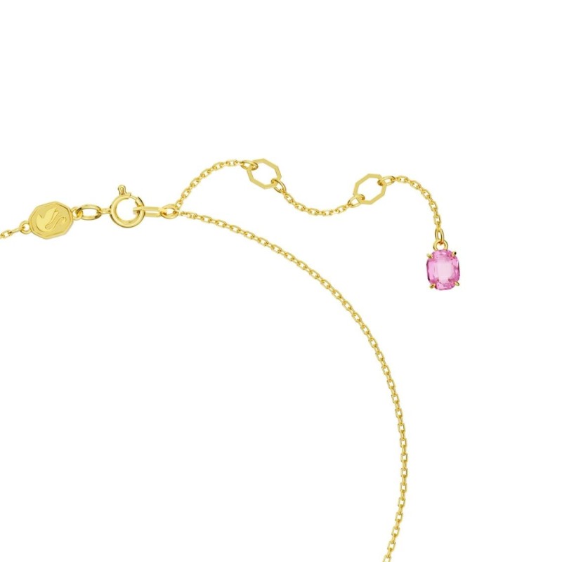Collier fantaisie femme Swarovski métal doré avec cristaux dans les nuances de rose collection Florere