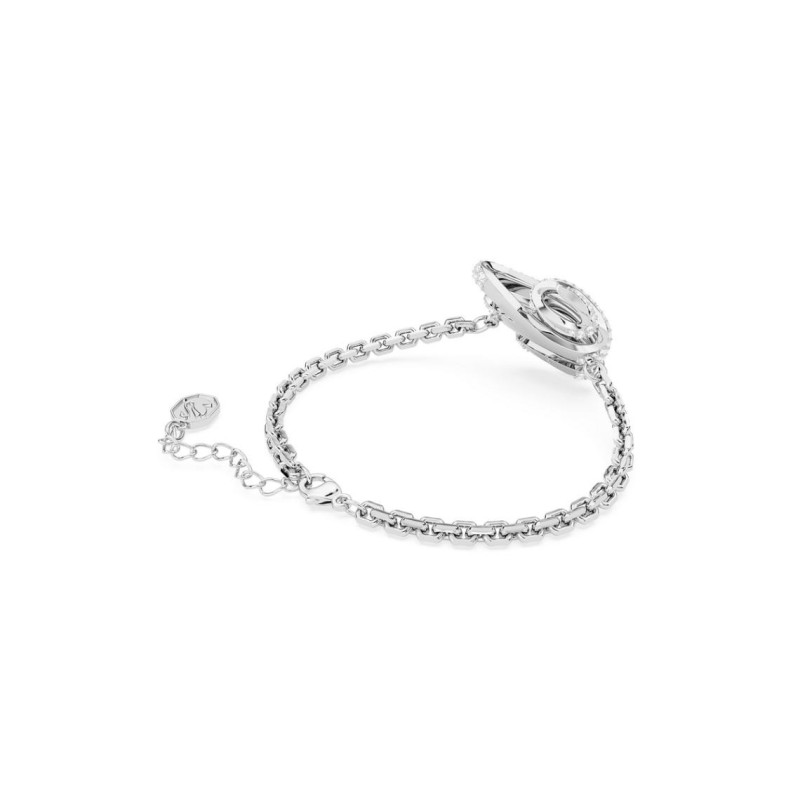 Bracelet fantaisie Swarovski femme métal argenté avec cristaux blanc collection Volta