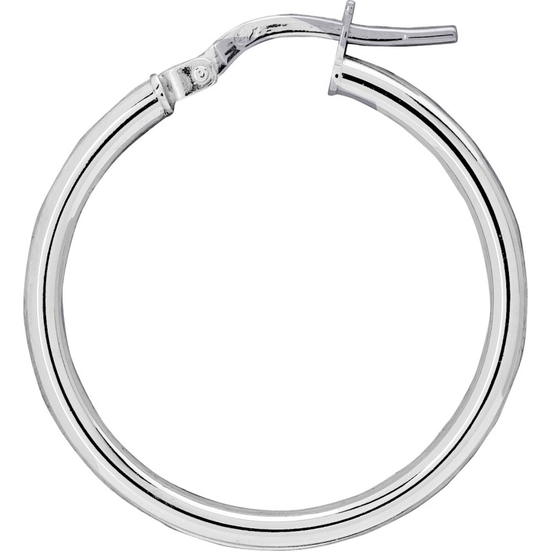 Boucles d'oreilles Créoles Carador diamètre 20mm or blanc 750/000