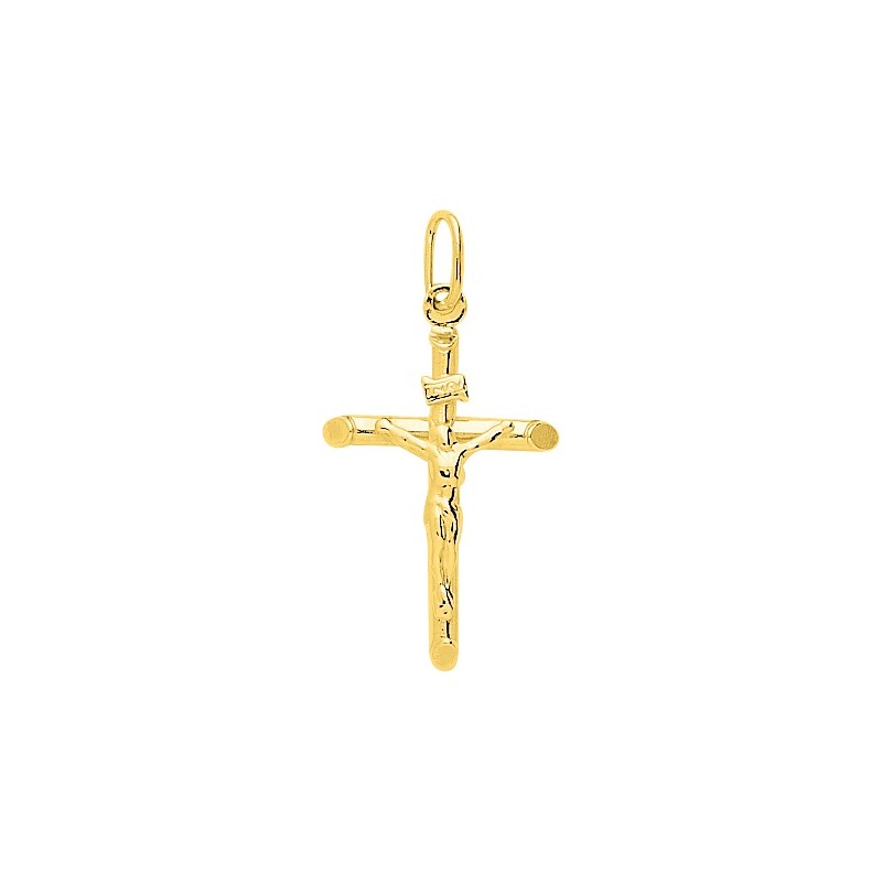 Pendentif Carador en  or jaune 750/000 croix avec le Christ