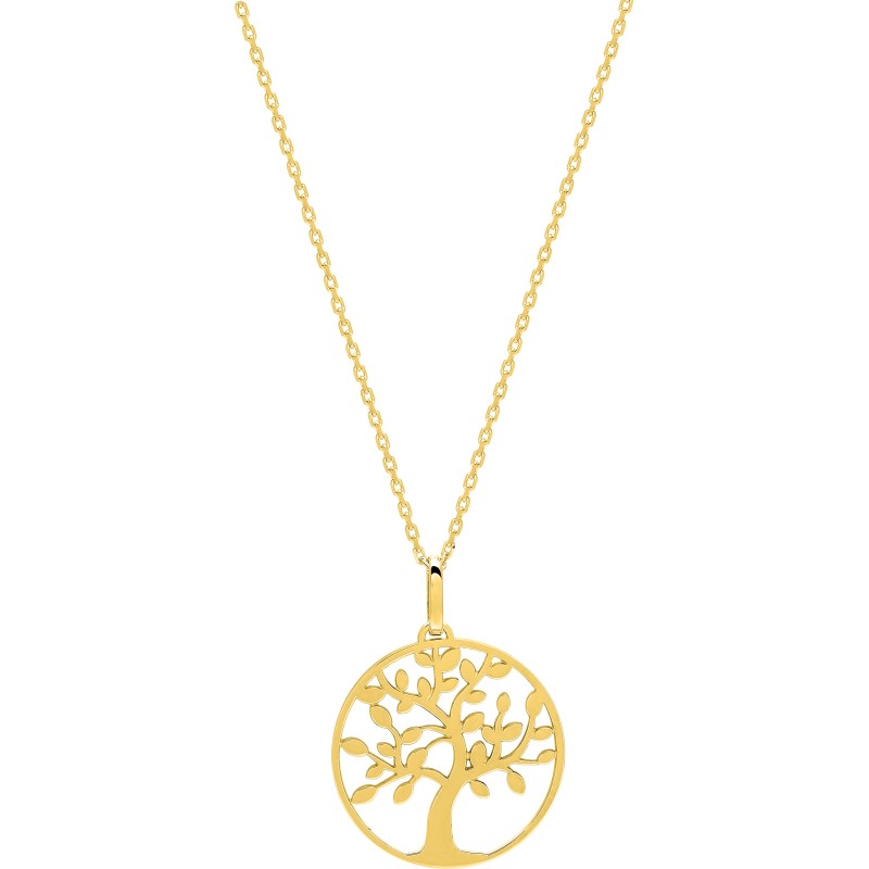 Collier fantaisie Carador en  or jaune 750/000 motif arbre de vie