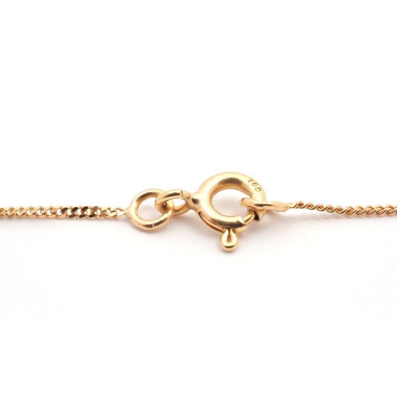 Chaîne Carador maille gourmette diamantée 0.9mm or jaune 750/000