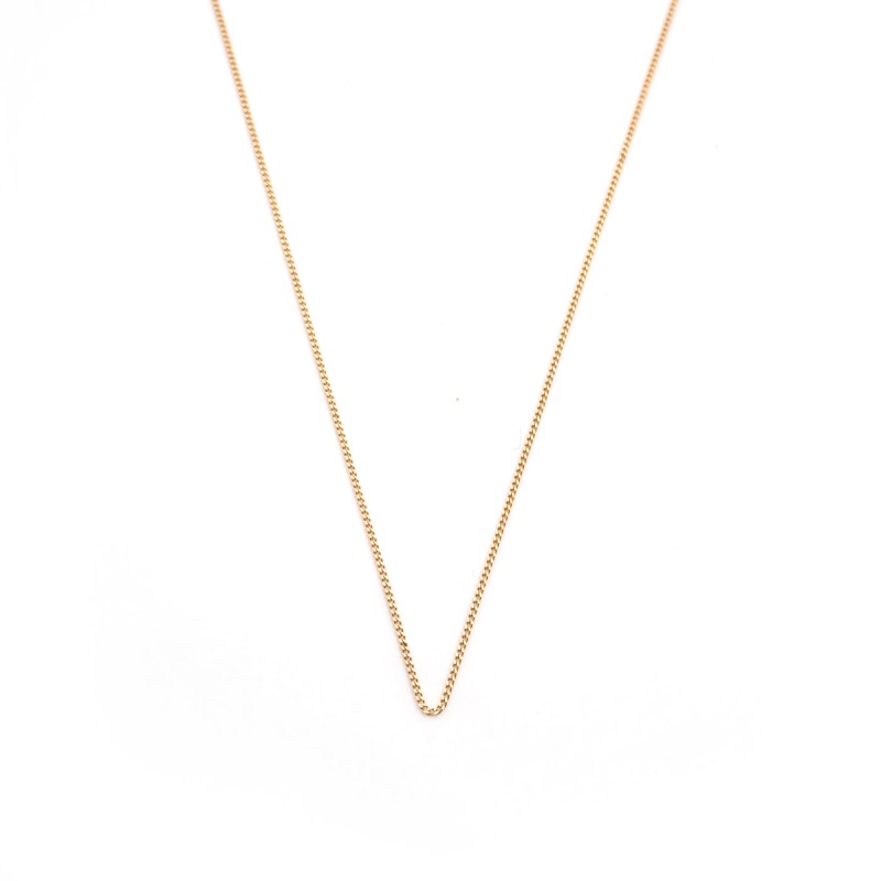 Chaîne Carador maille gourmette diamantée 0.5mm or jaune 750/000