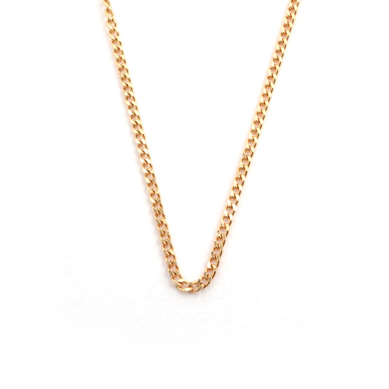 Chaîne Carador maille gourmette diamantée 0.5mm or jaune 750/000