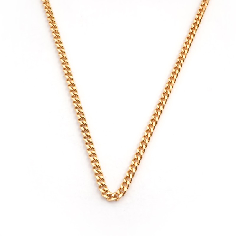 Chaîne Carador maille gourmette diamantée 1.7mm or jaune 750/000