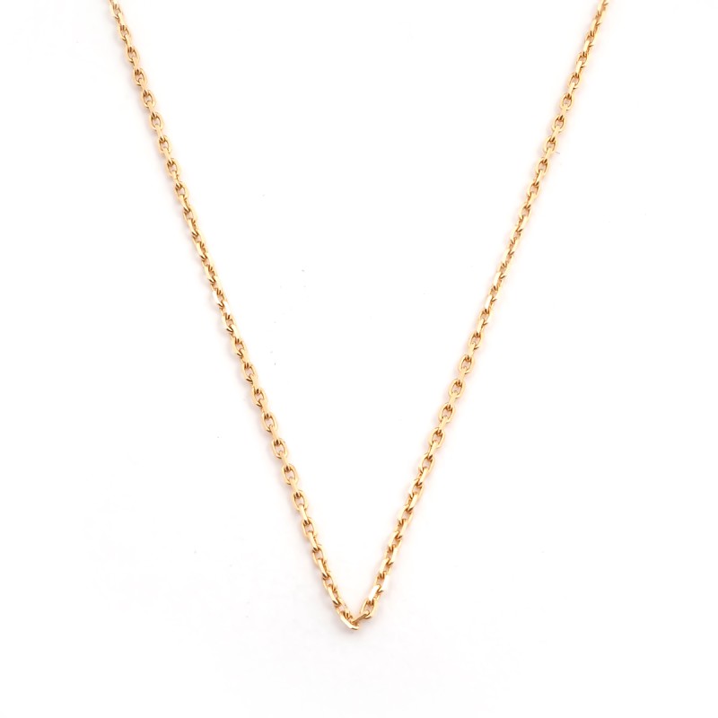 Chaîne Carador maille forçat diamantée 0.8mm or jaune 750/000