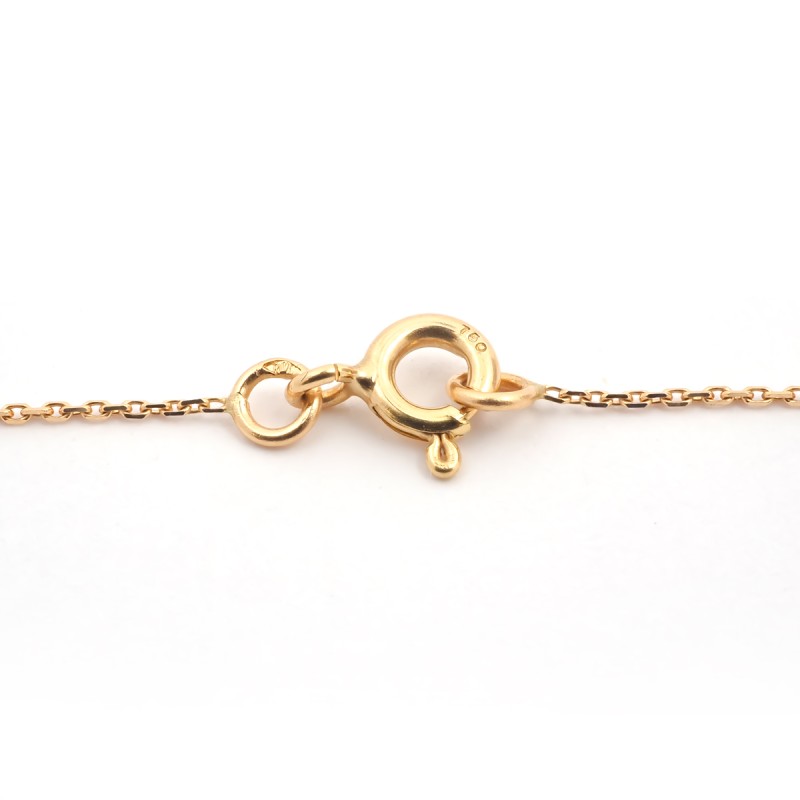 Chaîne Carador maille forçat diamantée 0.8mm or jaune 750/000