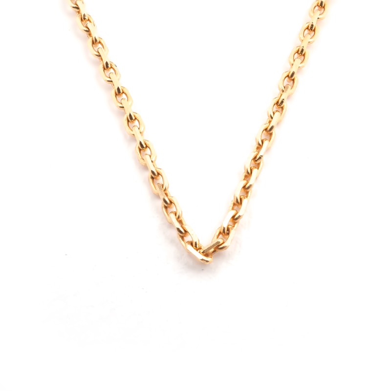 Chaîne Carador maille forçat diamantée 0.8mm or jaune 750/000