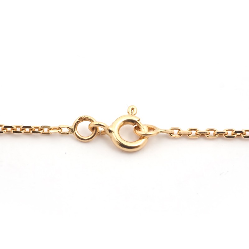 Chaîne Carador maille forçat diamantée 1.4mm or jaune 750/000