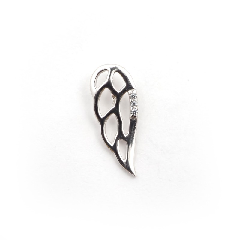 Pendentif Carador tout argent motif aile