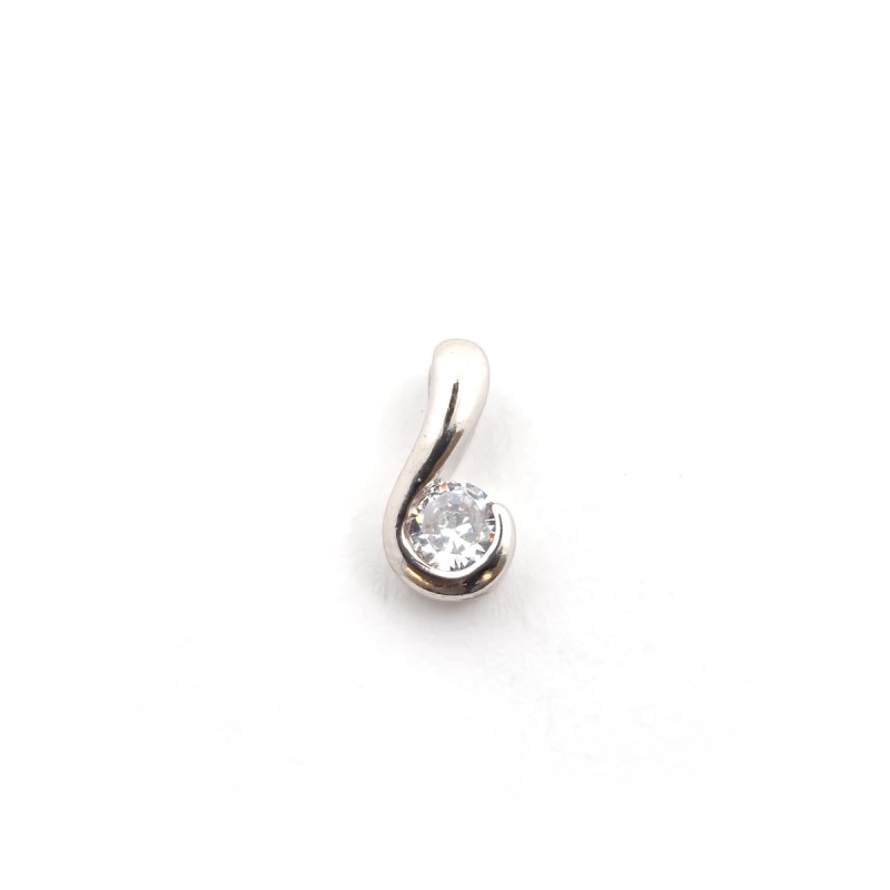 Pendentif Carador solitaire en argent avec oxyde de zirconium