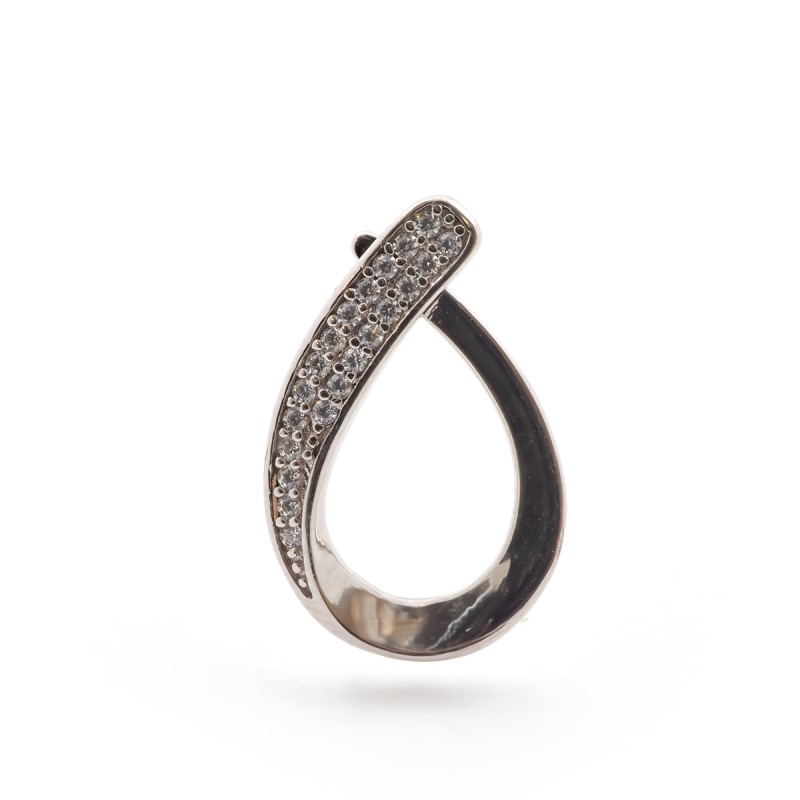 Pendentif fantaisie Carador en argent avec oxydes de zirconium