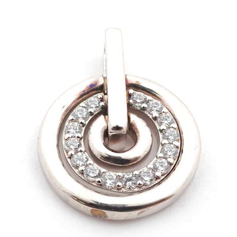 Pendentif fantaisie Carador en argent avec oxydes de zirconium