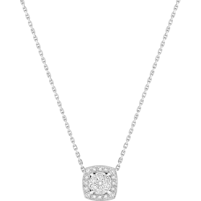 Collier fantaisie Carador en  OR blanc  750/000 et Diamants