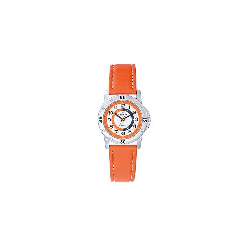 Montre Certus junior bracelet cuir orange