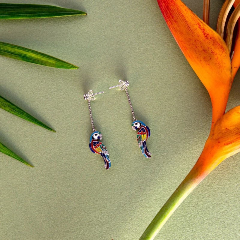 Boucles d'oreilles Una storia LOVEBIRD argent 925/000