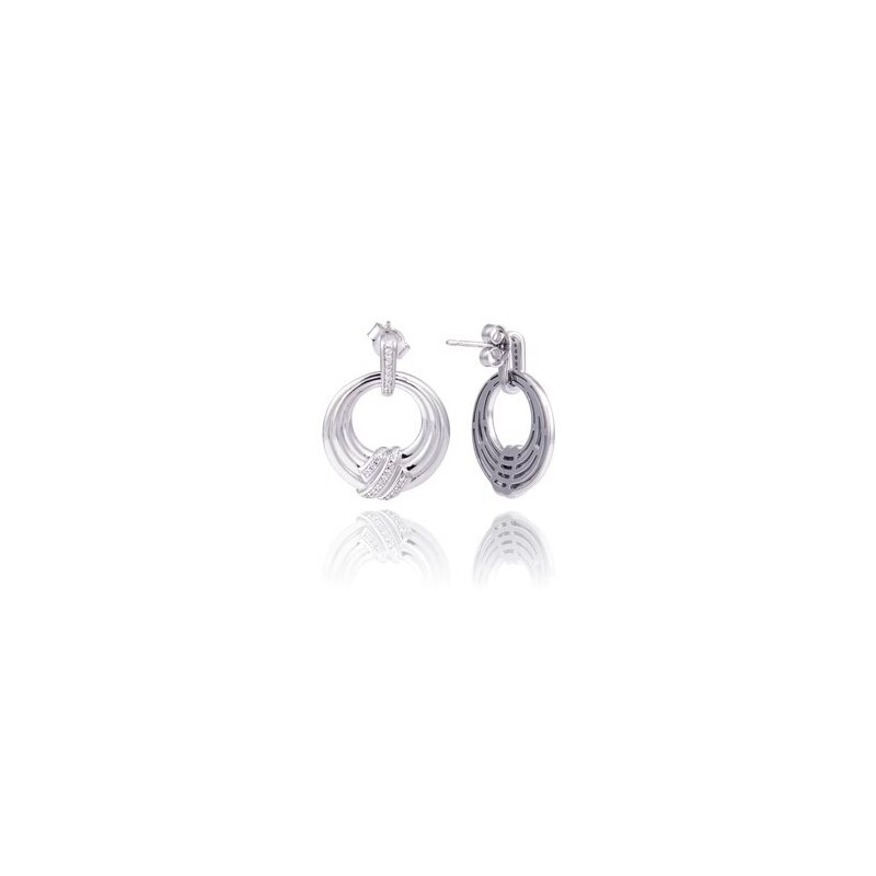 Boucles d'oreilles Una Storia Turban en argent 925/000 et oxydes de zirconium