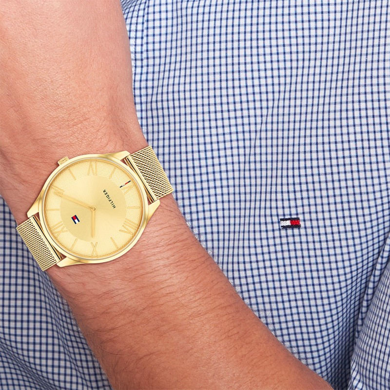 Montre Tommy Hilfiger Homme en acier doré