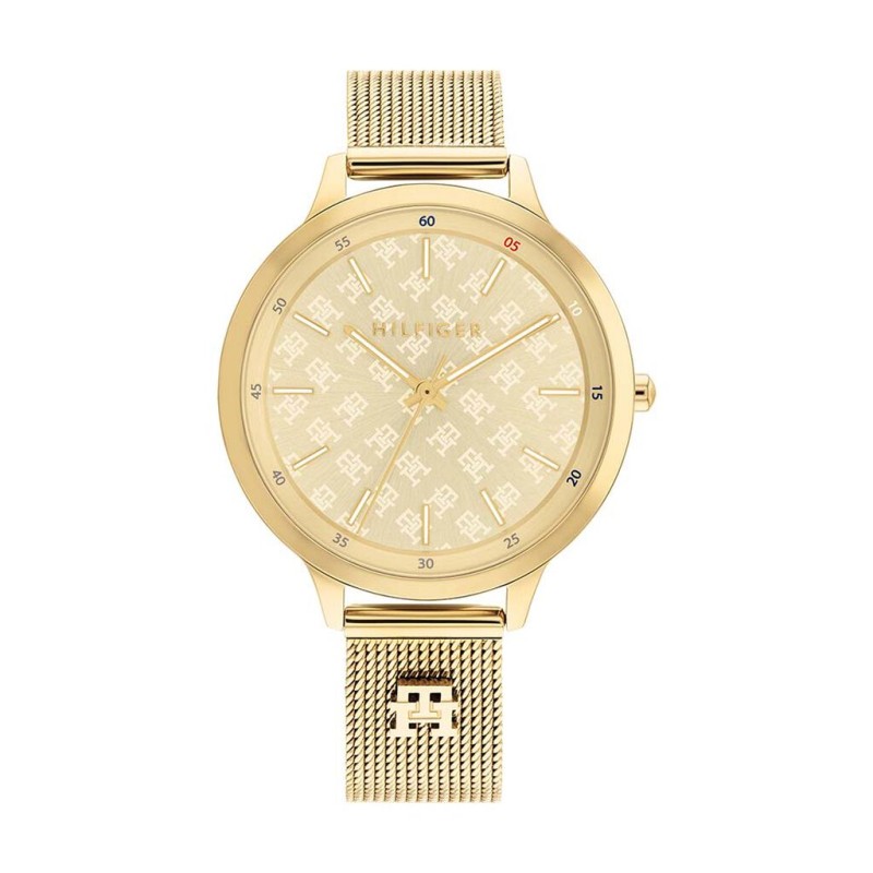 Montre Tommy Hilfiger Femme bracelet acier milanais doré