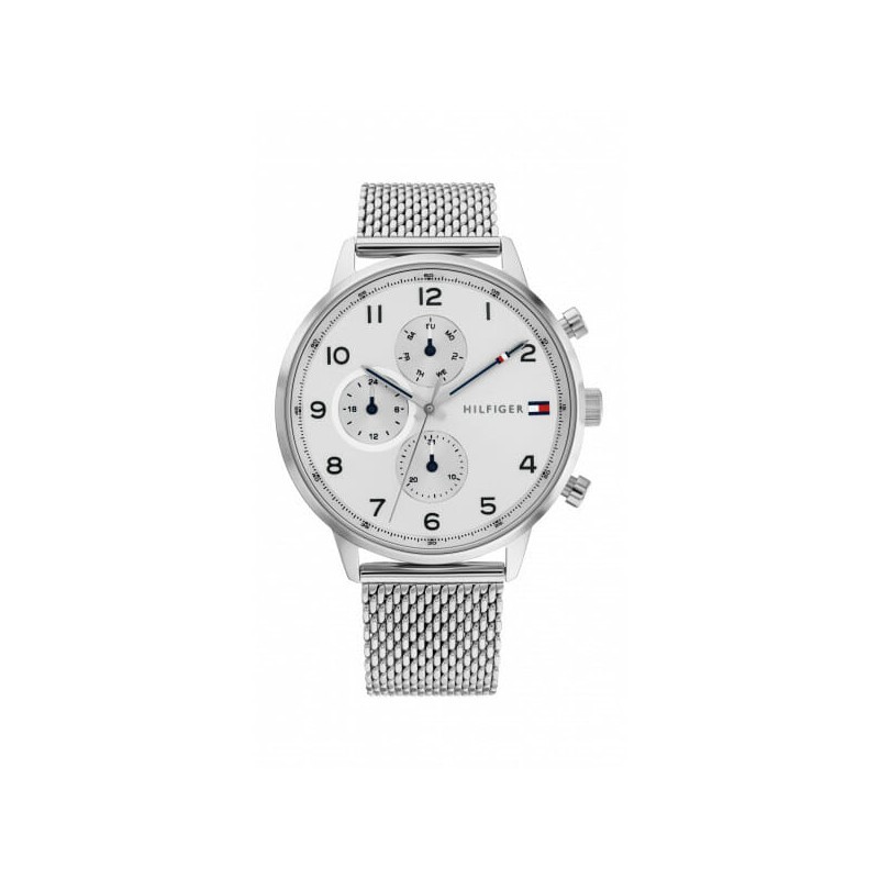 Montre Tommy Hilfiger Leonard multifonction en acier argenté