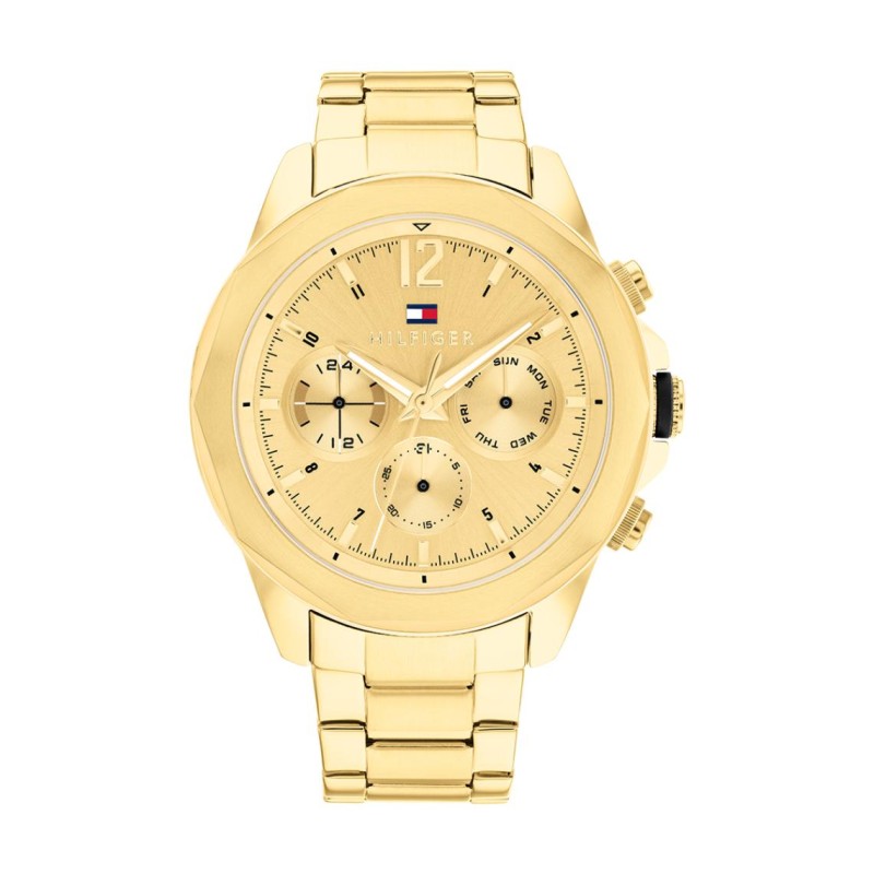 Montre Tommy Hilfiger en acier doré multifonction