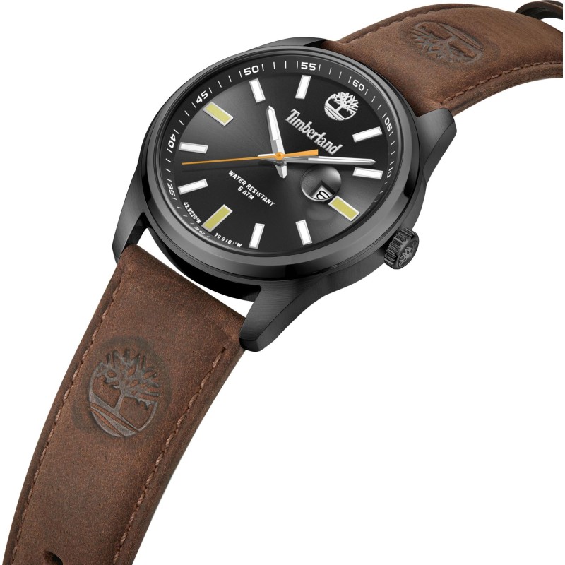 Montre Timberland Homme Orford en cuir marron avec dateur