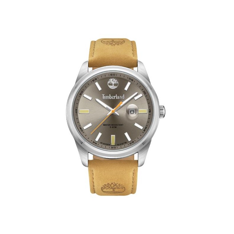 Montre Timberland Homme Orford en cuir marron clair avec dateur
