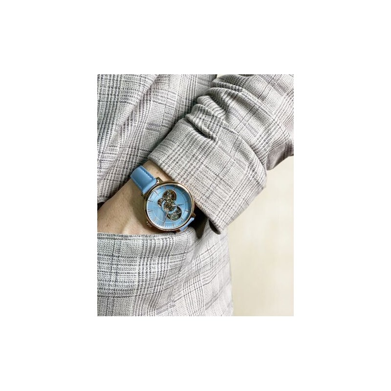 Montre Pierre Lannier Femme Melodie automatique couleur bleu