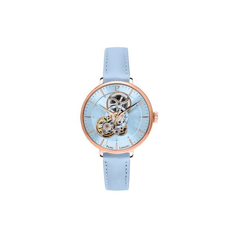 Montre Pierre Lannier Femme Melodie automatique couleur bleu