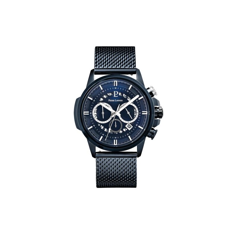 Montre Homme Pierre Lannier Sentinelle bracelet milanais bleu