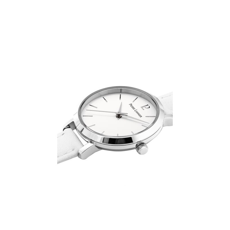 Montre Pierre Lannier Femme Chouquette bracelet cuir blanc