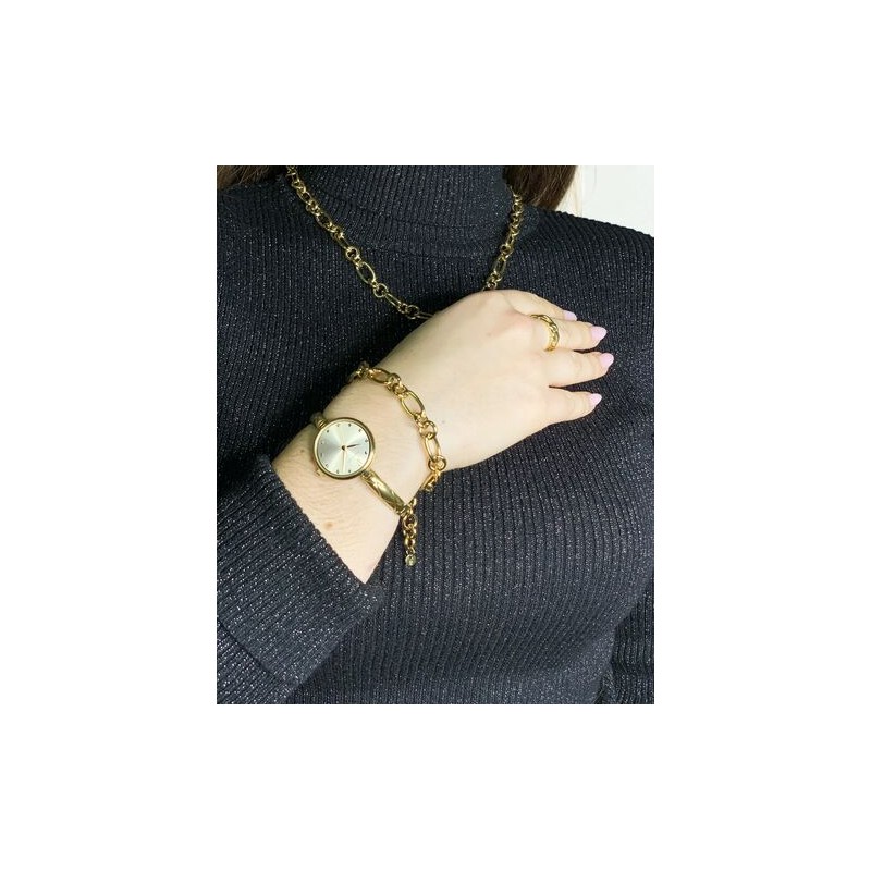 Montre Pierre Lannier Femme Leia doré index en oxydes de zirconium