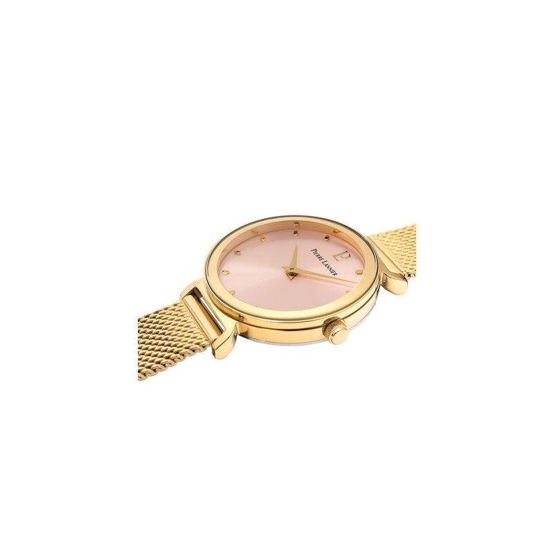 Montre Pierre Lannier Femme Ligne Pure bracelet milanais doré