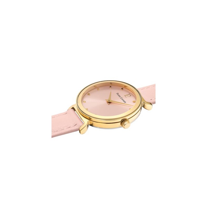 Montre Pierre Lannier Femme Ligne Pure bracelet cuir rose