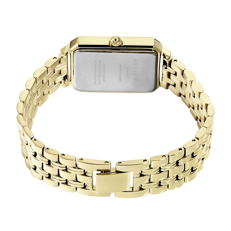Montre Femme Rosefield Collection Octagon Bracelet en Acier doré cadran champagne