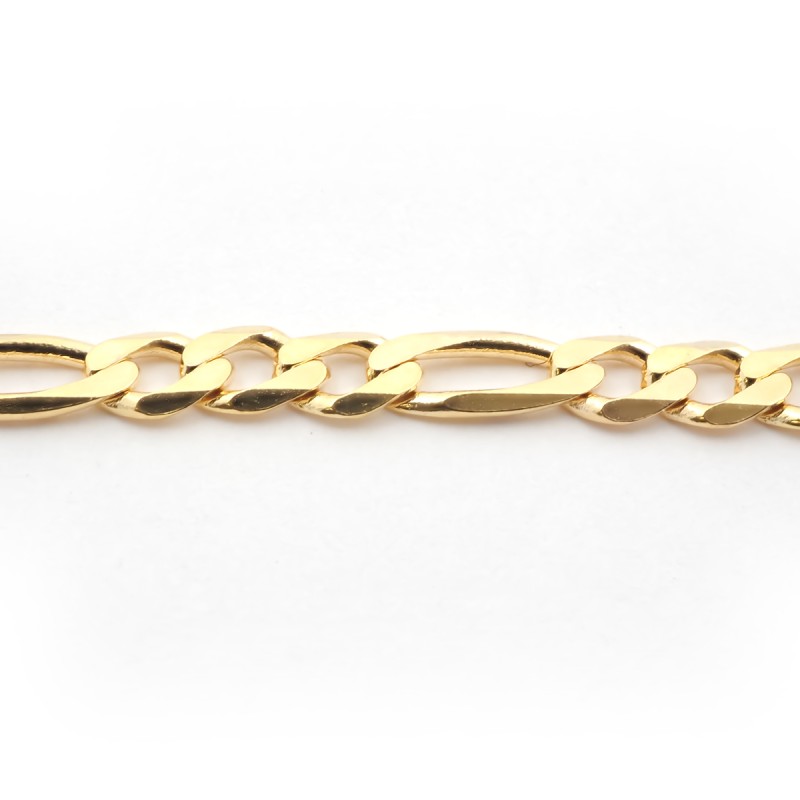 Bracelet Carador maille alternée 4mm en or jaune 375/000