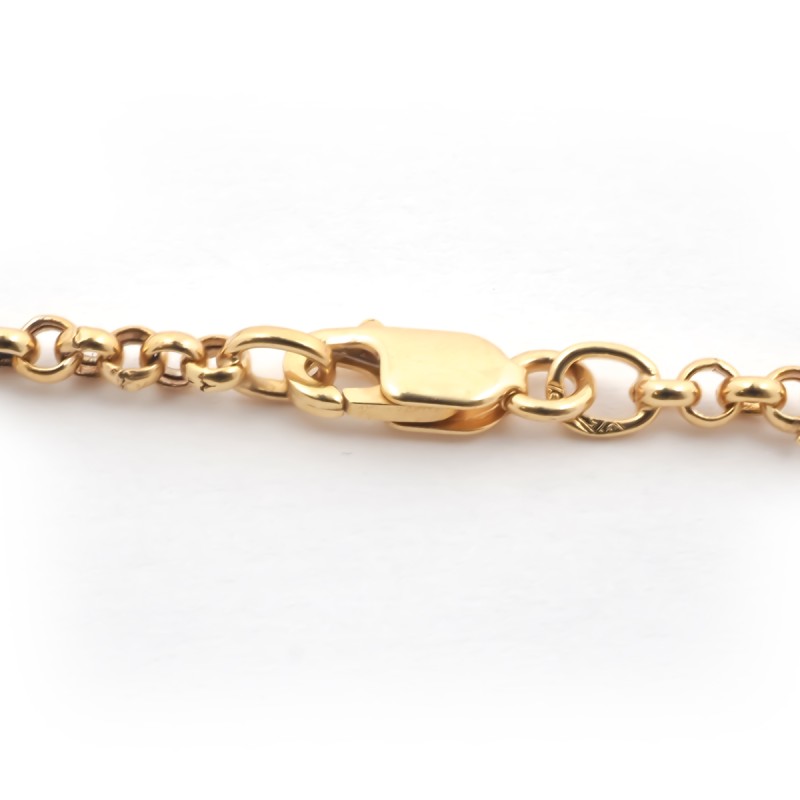 Bracelet maille jaseron en or jaune 375/000