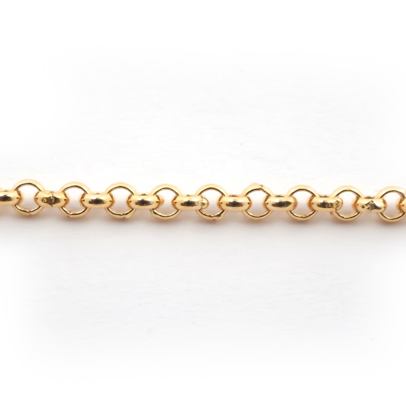 Bracelet maille jaseron en or jaune 375/000