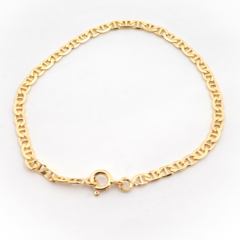 Bracelet Carador maille bâton 3mm en or jaune 375/000