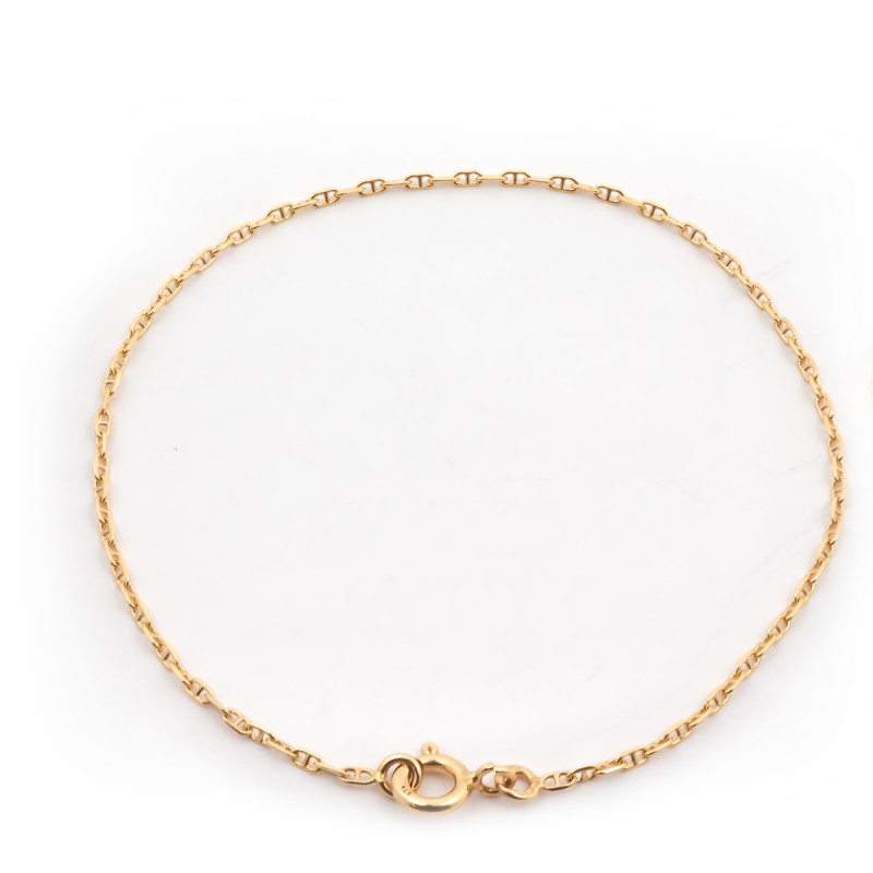 Bracelet CARADOR en or 375/000 maille forçat marine