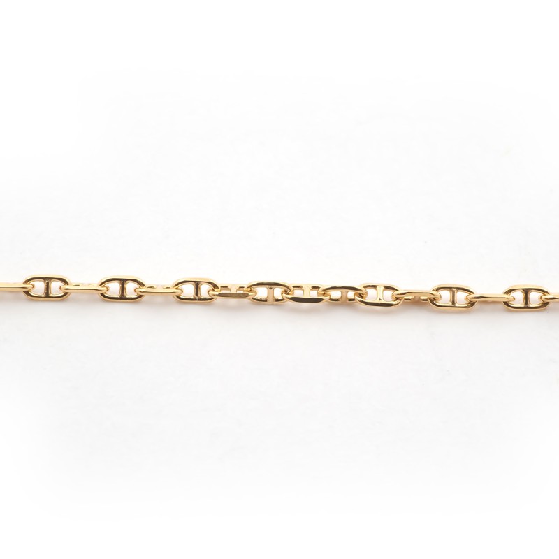 Bracelet CARADOR en or 375/000 maille forçat marine