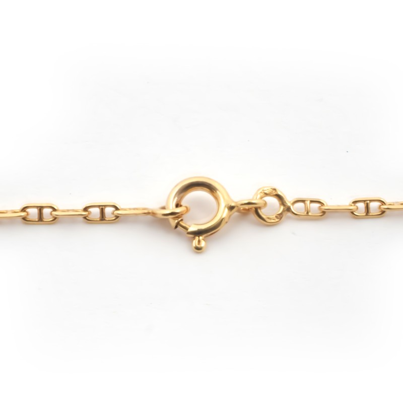 Bracelet CARADOR en or jaune 375/000 maille forçat marine