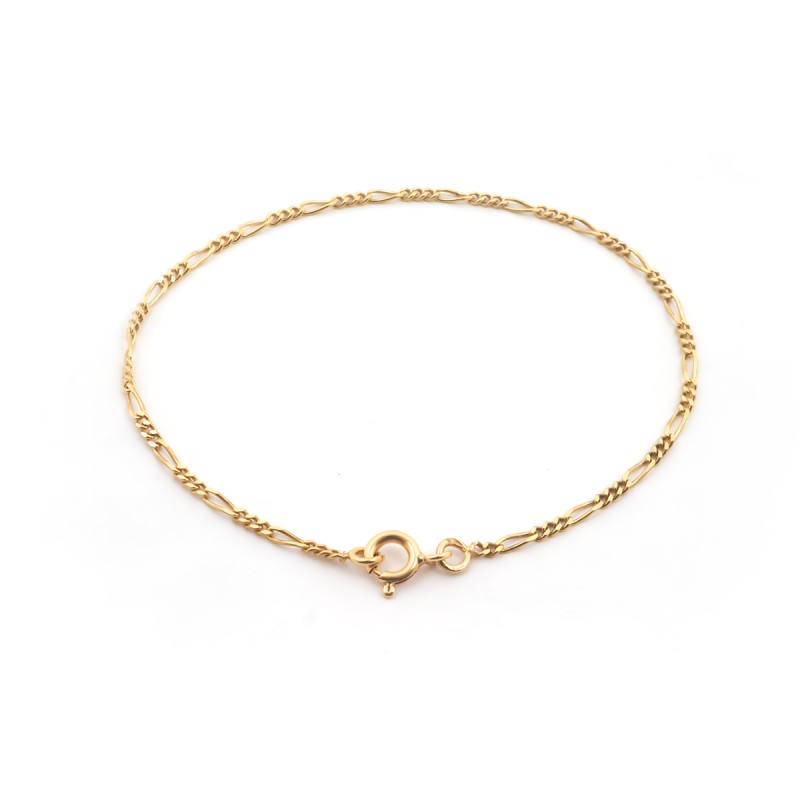 Bracelet en or jaune 375/000 maille alternée 1-3 CARADOR