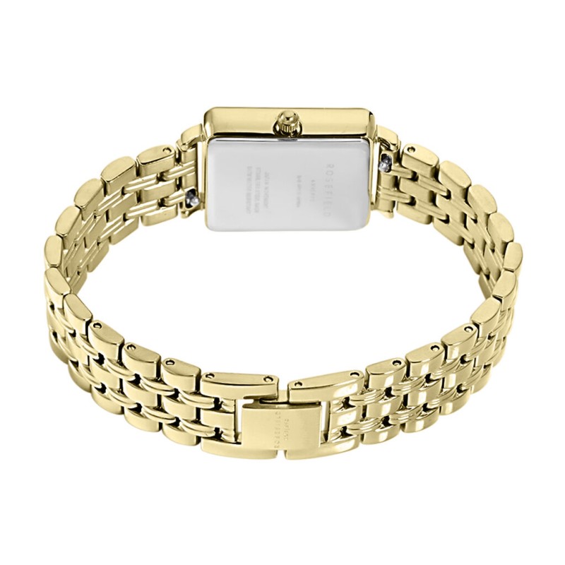 Montre Femme Rosefield Collection Boxy XS Champagne Bracelet en Acier doré