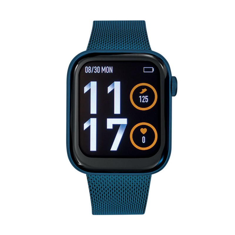 Montre TEKDAY Connectée acier milanais bleu