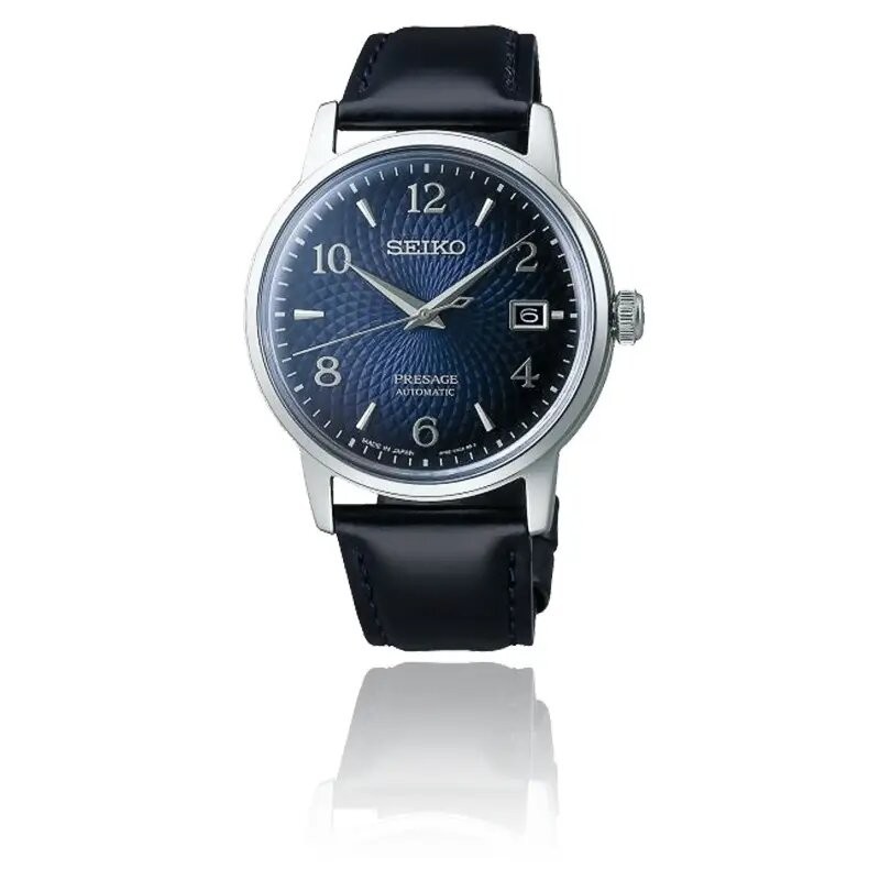 Montre Homme Seiko présage automatique cocktail  bracelet cuir