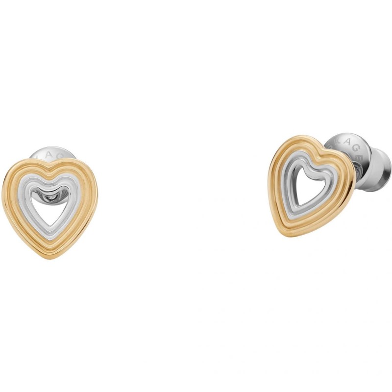 Boucles d'oreilles Clous Femme Skagen Kariana en acier argenté et doré