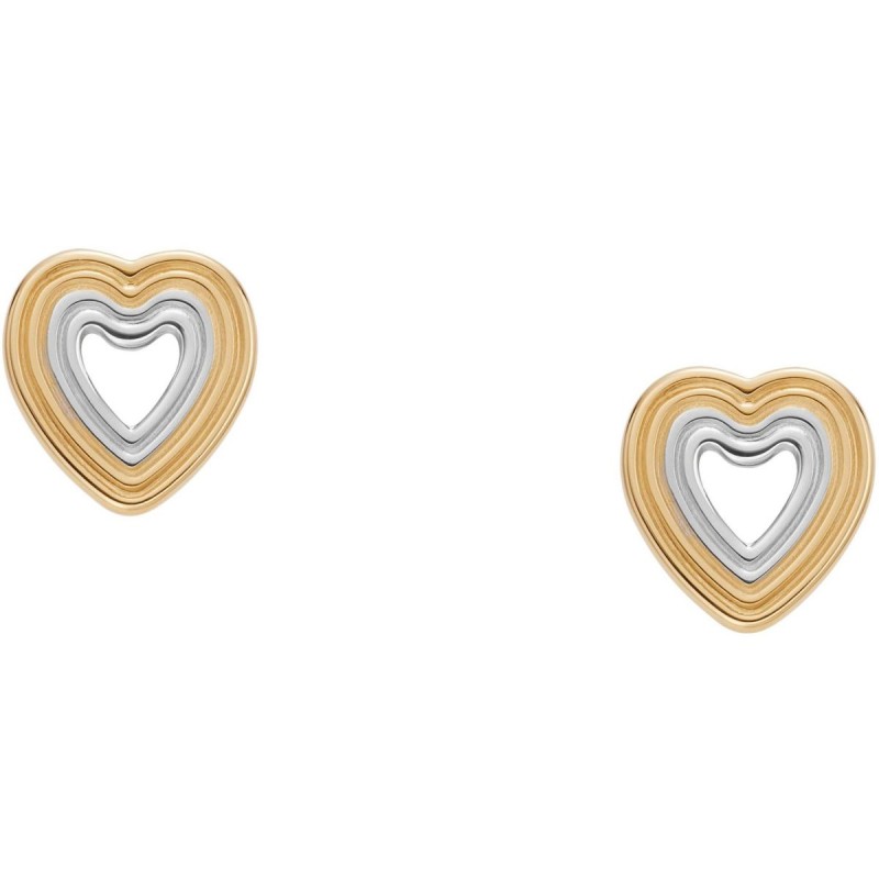 Boucles d'oreilles Clous Femme Skagen Kariana en acier argenté et doré